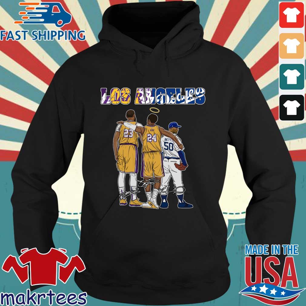 Official los Angeles Lakers Kobe Bryant Lebron James And Dodgers Betts T  Shirt, hoodie, sweater, long sleeve and tank top