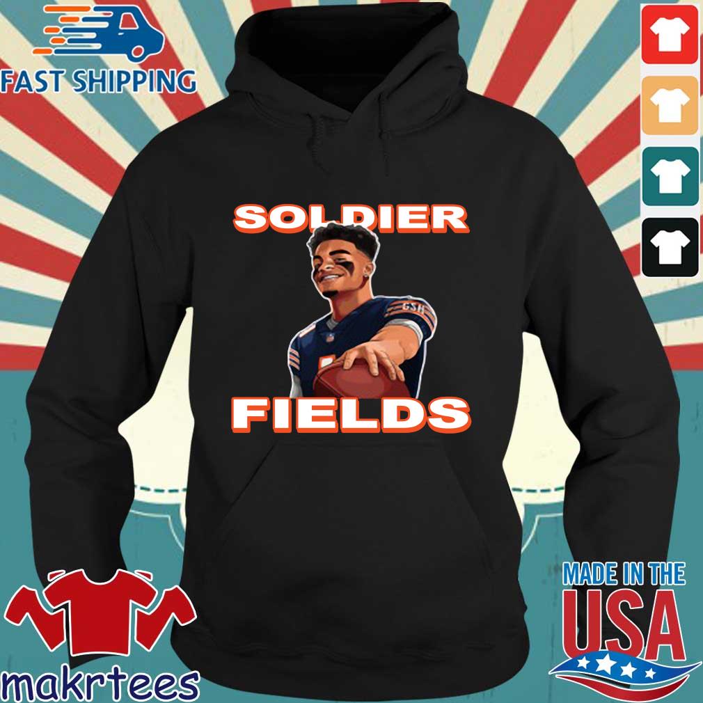 Chicago bears justin fields soldier fields shirt, hoodie, sweater, long  sleeve and tank top