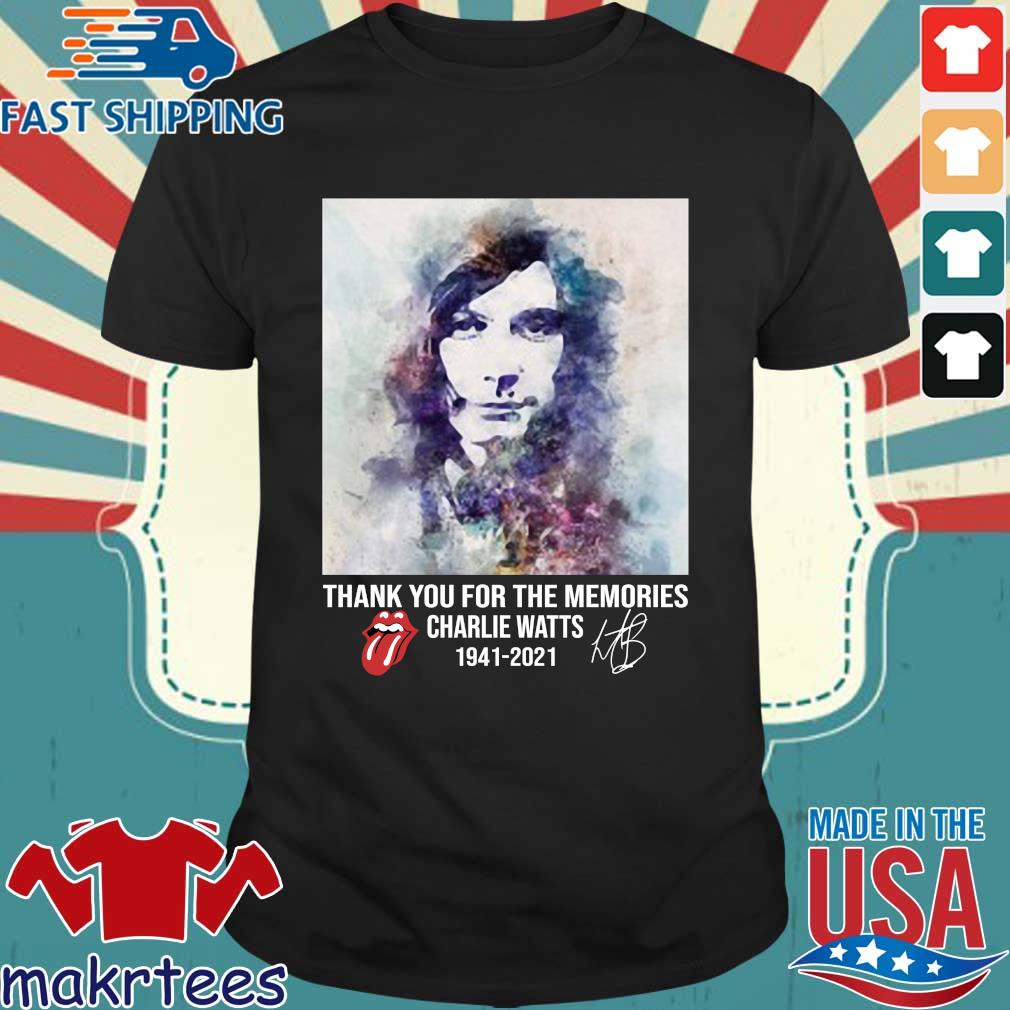 Official thank you for the memories Charlie Watts 1941-2021 signature shirt