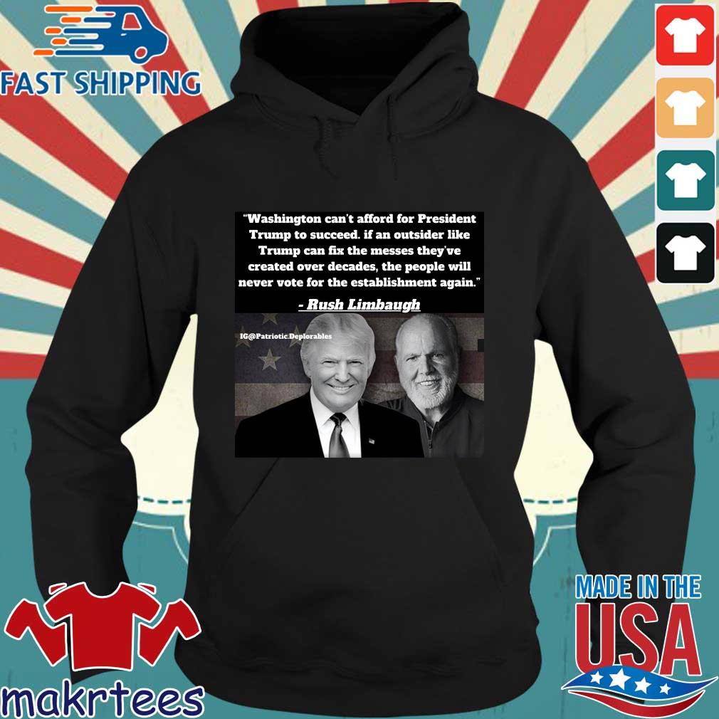 Rush Limbaugh Washington can't afford for President Trump s Hoodie den