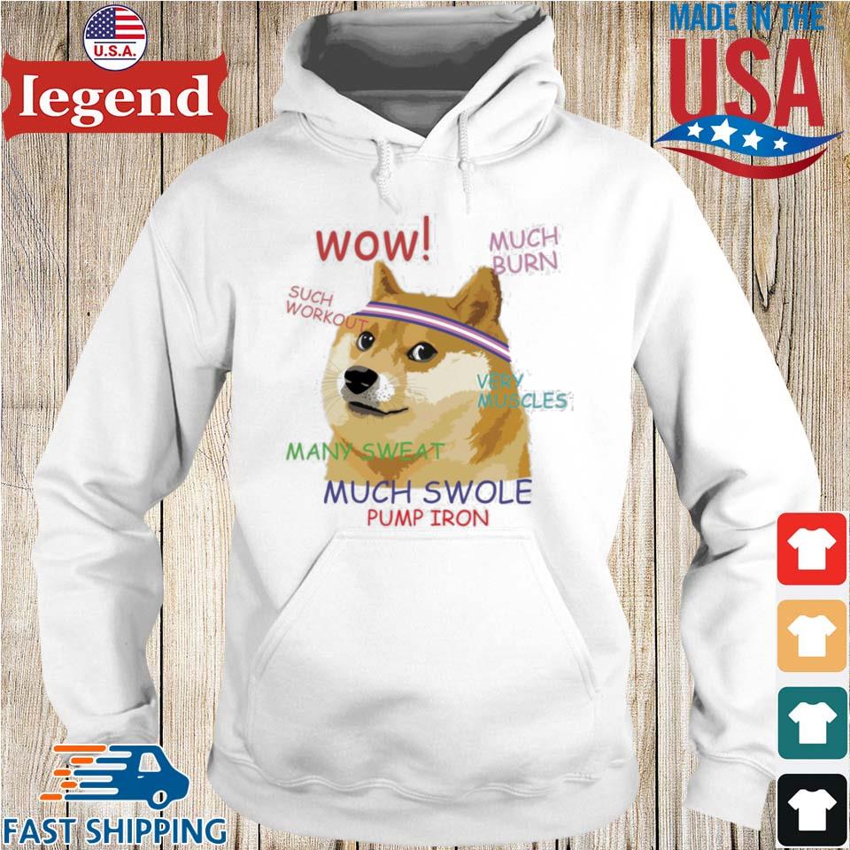 Shiba Wow Such Workout Much Burn Many Shirt Hoodie trang-min