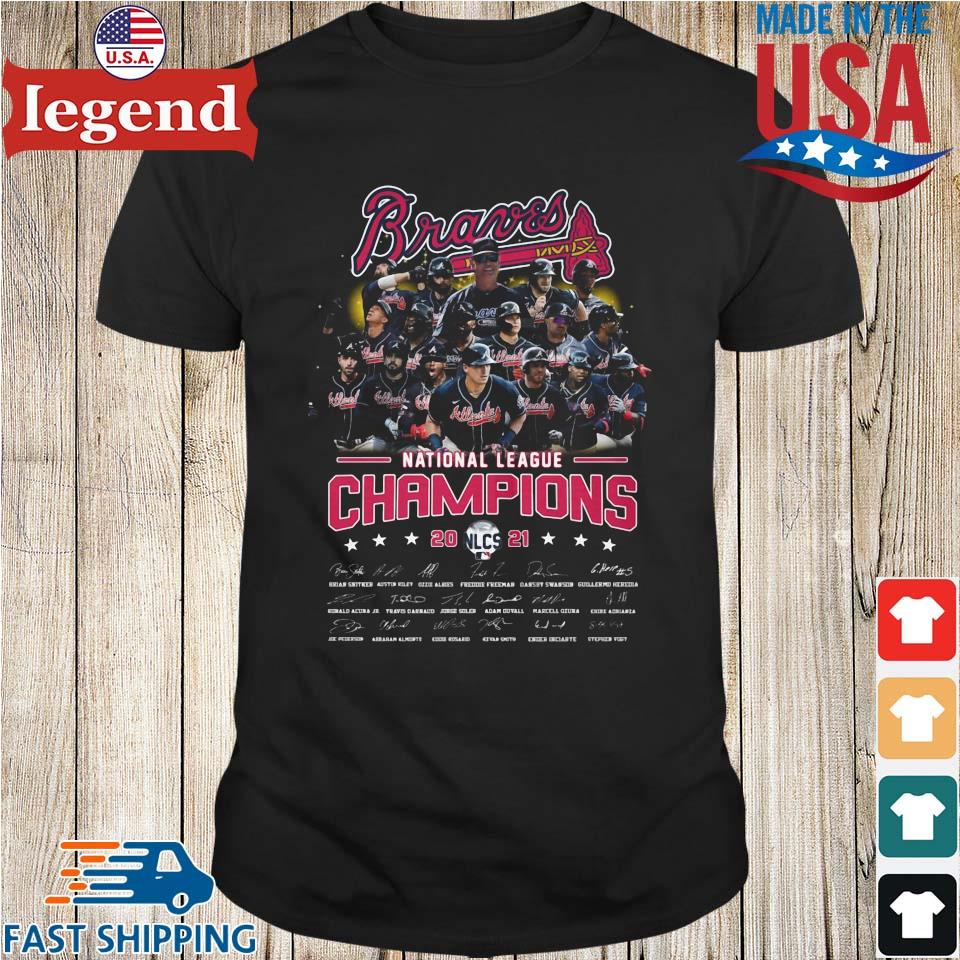 Atlanta Braves national league champions 2021 NLCS signatures shirt