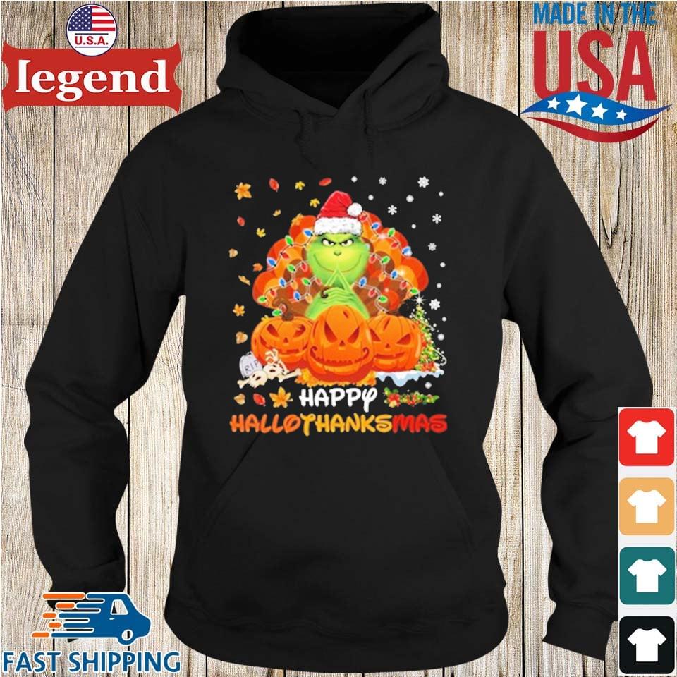 Grinch Pumpkin Happy Hallothanksmas And Merry Christmas Fall Shirt Hoodie den-min