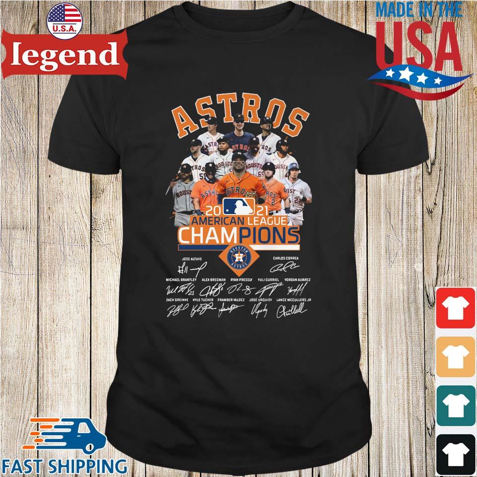 Houston Astros 2021 American League Champions signatures shirts