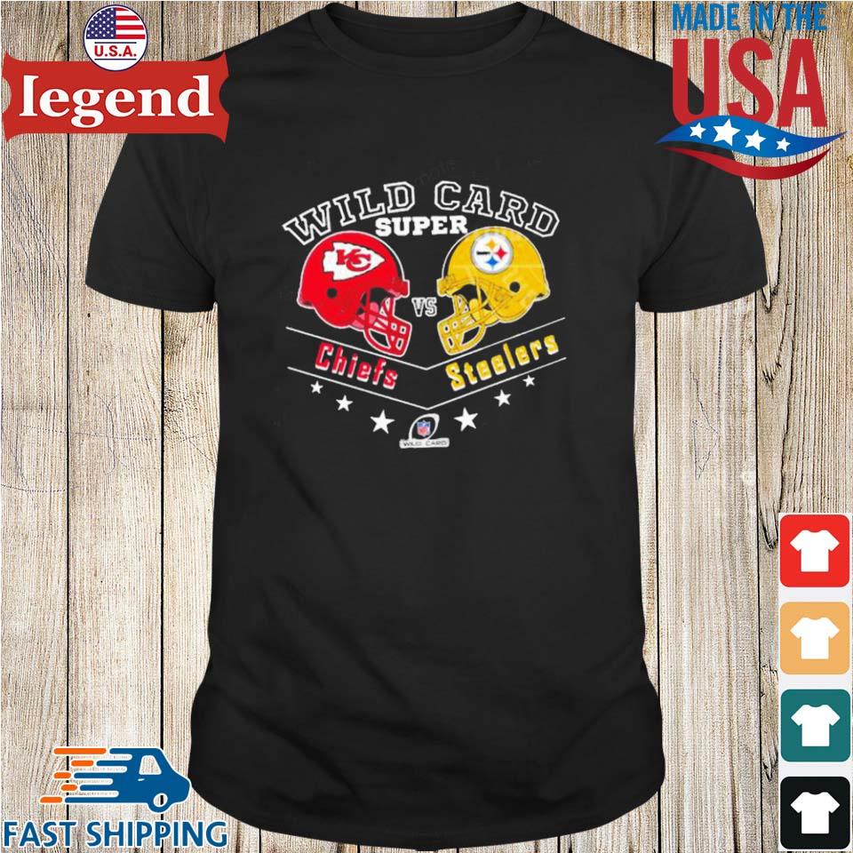 Kansas City Chiefs Vs Pittsburgh Steelers 2021-2022 Super Wild Card T-Shirt  - REVER LAVIE